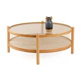 Vivense Magnum Orta Sehpa, Meşe Traverten Mermer - 80 cm x 110 cm x 48 cm