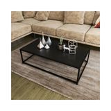 Vivense Marlo Orta Sehpa, Siyah - 110 cm x 55 cm x 45 cm - Şeffaf