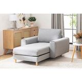 Vivense Merlin Daybed, Fitilli Kol, Naturel, Keten, Gri