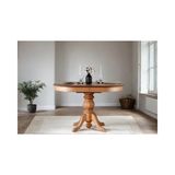 Vivense Midas Natural Ahşap Oval Açılır Masa, 80X120 - Naturel - 80 cm x 120 cm
