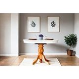 Vivense Midas Oval Açilir Natural Beyaz Masa, 80x120