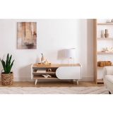 Vivense Mindy Tv Sehpası, Safir Meşe Beyaz, 120 cm - 120 cm x 40 cm x 35 cm