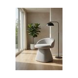 Vivense Mira Modern Puf, Beyaz - 47 cm x 50 cm x 63 cm