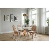 Vivense Mirage Oval Açılır Masa Sandalye Takımı, Natural Beyaz, 80X120 - 80x120 kapalı hali80x150 acılmıs hali