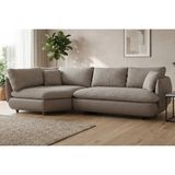 Vivense Miranda Small Köşe Koltuk, Sol - Kahverengi - 130 cm x 290 cm x 80 cm