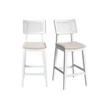 Vivense Mirla Beyaz Ahşap Bar Sandalyesi, 2 Adet - 43 cm x 44 cm x 120 cm