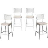 Vivense Mirla Beyaz Ahşap Bar Sandalyesi, 4 Adet - 000-Siyah - 43 cm x 44 cm x 110 cm