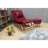 Vivense Miskin Puflu Sallanan Sandalye, Naturel Bordo