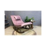 Vivense Miskin Sallanan Sandalye, Pembe, Ahşap, Ceviz Ayak