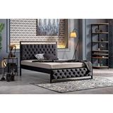 Vivense Mithra Metal Karyola, Siyah, Antrasit 120x200 Siyah