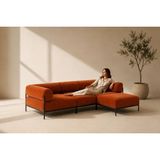 Vivense Mobflix Lagom Köşe Koltuk Takımı - Turuncu - 245 cm x 90 cm x 20 cm