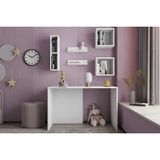 Vivense Modüler Çalışma Masası, Duvar Raf Seti - 120X60X142 - Beyaz