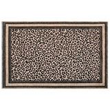 Vivense Moretti Nordi Leopar Desenli Makine Dokuma Halı, Siyah, 200x290