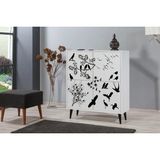 Vivense Multikabin Manyas Dolap Ahşap Lake Ayak - Beyaz - 95 cm x 36 cm x 111 cm