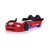 Vivense Mustang Arabalı Full Ledli Kumandalı Müzikli Yatak Kırmızı - 90 x 190 cm
