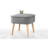 Vivense Muum Puf, Gri - 47 cm x 47 cm x 42 cm