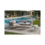 Vivense Nest Bahçe Balkon Köşe Takımı - 72 cm x 143 cm x 68 cm - Krem