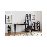 Vivense Noma Kitaplıklı Çalışma Masası, Safirmeşe - 140 cm x 60 cm - Meşe - Siyah
