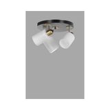Vivense Nomi Üçlü Tepsili Siyah Beyaz Camlı Avize - 1 cm x 1 cm x 1 cm - Şeffaf