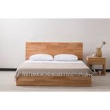 Vivense Nordik Ahşap Başlıklı Masif Kayın Karyola, Natural, 120X200 - Bej