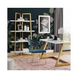 Vivense Nysa Gold Metal Çalışma Masası, Beyaz - 120 cm x 60 cm x 76 cm