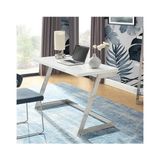 Vivense Nysa Paslanmaz Metal Çalışma Masası, Beyaz - 120 cm x 60 cm x 76 cm