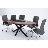 Vivense Octo Elips Toplantı Masası Ceviz - 180 cm x 90 cm x 75 cm