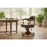 Vivense Orin Suni Deri Ofis Sandalyesi, Ceviz - 55 cm x 45 cm x 90 cm