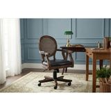 Vivense Orlando Suni Deri Ofis Sandalyesi, Ceviz - 57 cm x 51 cm x 100 cm