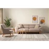 Vivense Oslo Bohem Koltuk Takımı, Vizon - 235 cm x 92 cm x 85 cm