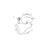 Vivense Otis Tekli Eskitme Plafonyer Avize - 12 cm x 1 cm x 20 cm - Şeffaf