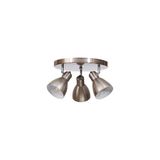 Vivense Otis Üçlü Tepsili Mat Krom Plafonyer Avize - 30 cm x 1 cm x 20 cm
