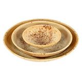 Vivense Oval Yemek Tabaği Seti, Üçlü, Terra