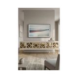 Vivense Öz Tv Sehpası Beyaz Traverten Gold TSA1236BTG - 120 cm x 30 cm x 40.5 cm
