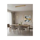 Vivense Özcan Aydınlatma Aster On Ikili Sıralı Avize, Sarı Renk, 2843-12AS-03 - 5 cm x 95 cm x 120 cm
