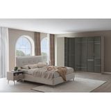 Vivense Pandora Nox Yatak Odası Takımı Camlı, Köşe Modüllü, Krem - 160X200