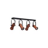 Vivense Pascal Dörtlü Sıralı Ceviz Plafonyer Avize - 65 cm x 1 cm x 26 cm