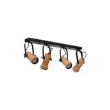 Vivense Pascal Dörtlü Sıralı Naturel Plafonyer Avize - 65 cm x 1 cm x 26 cm - 0-Siyah