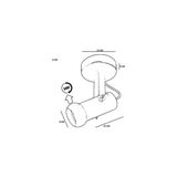 Vivense Pascal Tekli Naturel Plafonyer Avize - 12 cm x 1 cm x 26 cm - 0-Siyah