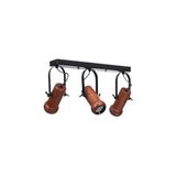 Vivense Pascal Üçlü Sıralı Ceviz Plafonyer Avize - 55 cm x 1 cm x 26 cm