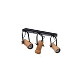 Vivense Pascal Üçlü Sıralı Naturel Plafonyer Avize - 55 cm x 1 cm x 26 cm - 0-Siyah