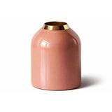 Vivense Pembe Altin Metal Emaye Vazo Çok Renkli