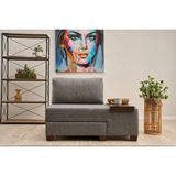 Vivense Perenna Yataklı Tekli Koltuk, Keten, Gri, Sağ - 116 cm x 93 cm x 83 cm