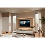 Vivense Purelıne Ledli Duvar Tv Ünitesi, Beyaz Meşe, 140 cm - 180 cm x 35 cm x 50 cm