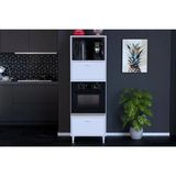 Vivense Qpier Çok Amaçlı Mutfak Dolabı - Beyaz - 60 cm x 56 cm x 186 cm