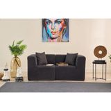 Vivense Raks Moduler Sünger Ikili Kanepe, Antrasit - 165 cm x 85 cm x 70 cm