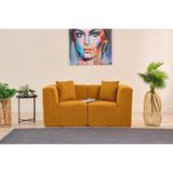 Vivense Raks Moduler Sünger Ikili Kanepe, Turuncu - 165 cm x 85 cm x 70 cm