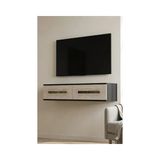 Vivense Rany Duvara Montaj Tv Sehpası Antrasit Traverten Gold 120 cm TDA1220ATG - 120 cm x 30 cm x 25.5 cm