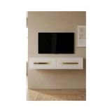 Vivense Rany Duvara Montaj Tv Sehpası Beyaz Gold 120 cm TDA1220BG - 120 cm x 30 cm x 25.5 cm