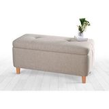 Vivense Rocio Sandikli Bench Puf, Kahve